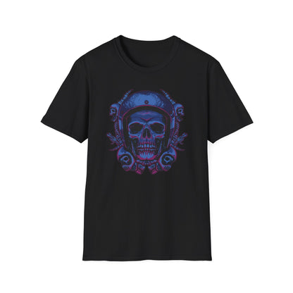 Epic Biker Skull T-Shirt | Mechanic Engine Design | Vintage Motorcycle Hot Rod Graphic Tee | Rebel Rider Gift