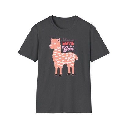 Sweet Llama Love You T-Shirt - Adorable Pink Llama Tee with Hearts & Stars - Perfect Valentine's Day Gift