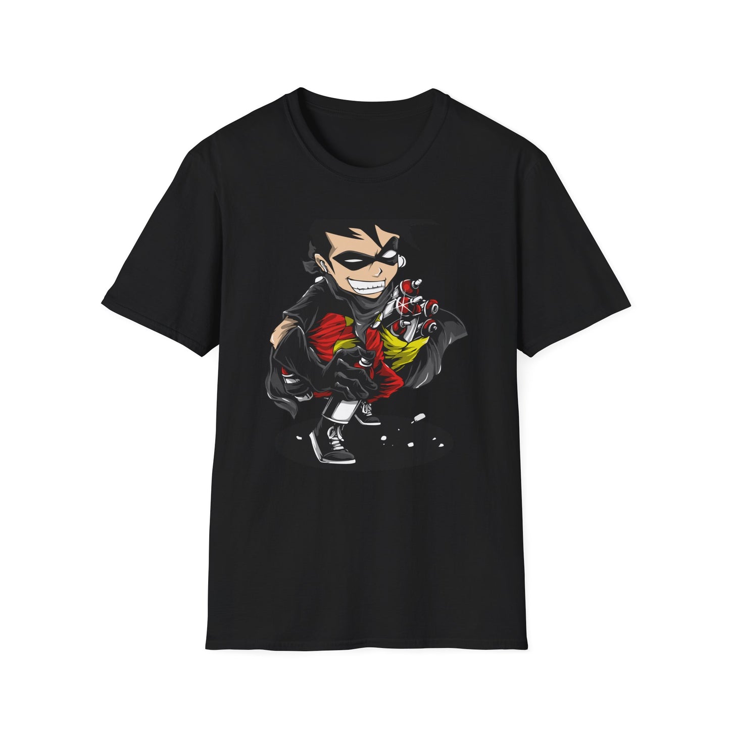 Dynamic Street Art Rebel T-Shirt | Urban Graffiti Artist Tee | Bold Comic Style Graphic Apparel