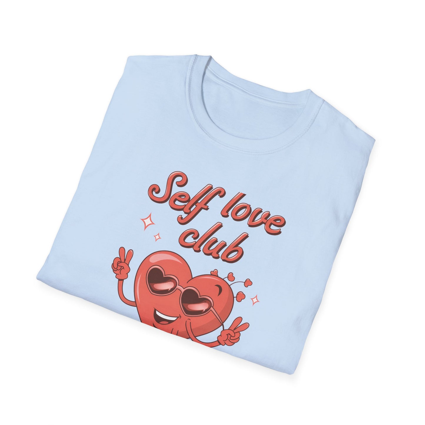 Awesome Self Love Club T-Shirt | Retro Heart Peace Sign Tee | Positive Vibes & Empowerment Gift
