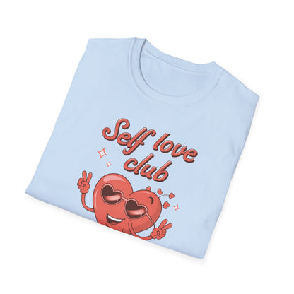 Awesome Self Love Club T-Shirt | Retro Heart Peace Sign Tee | Positive Vibes & Empowerment Gift