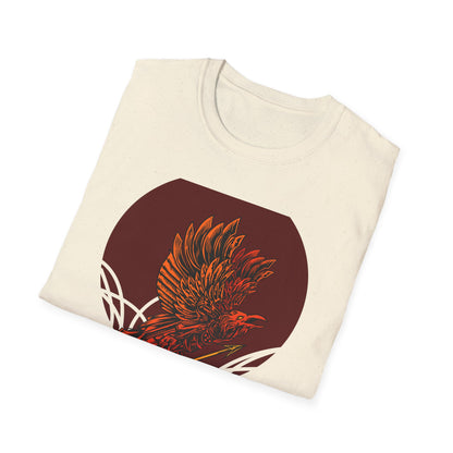 Fierce Mythical Raven Phoenix Warrior T-Shirt - Striking Tribal Art Statement Tee