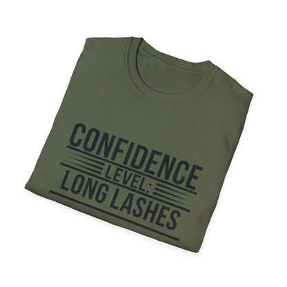 Empowering Confidence Level: Long Lashes T-Shirt | Chic Beauty Tee for Makeup Lovers & Lash Queens