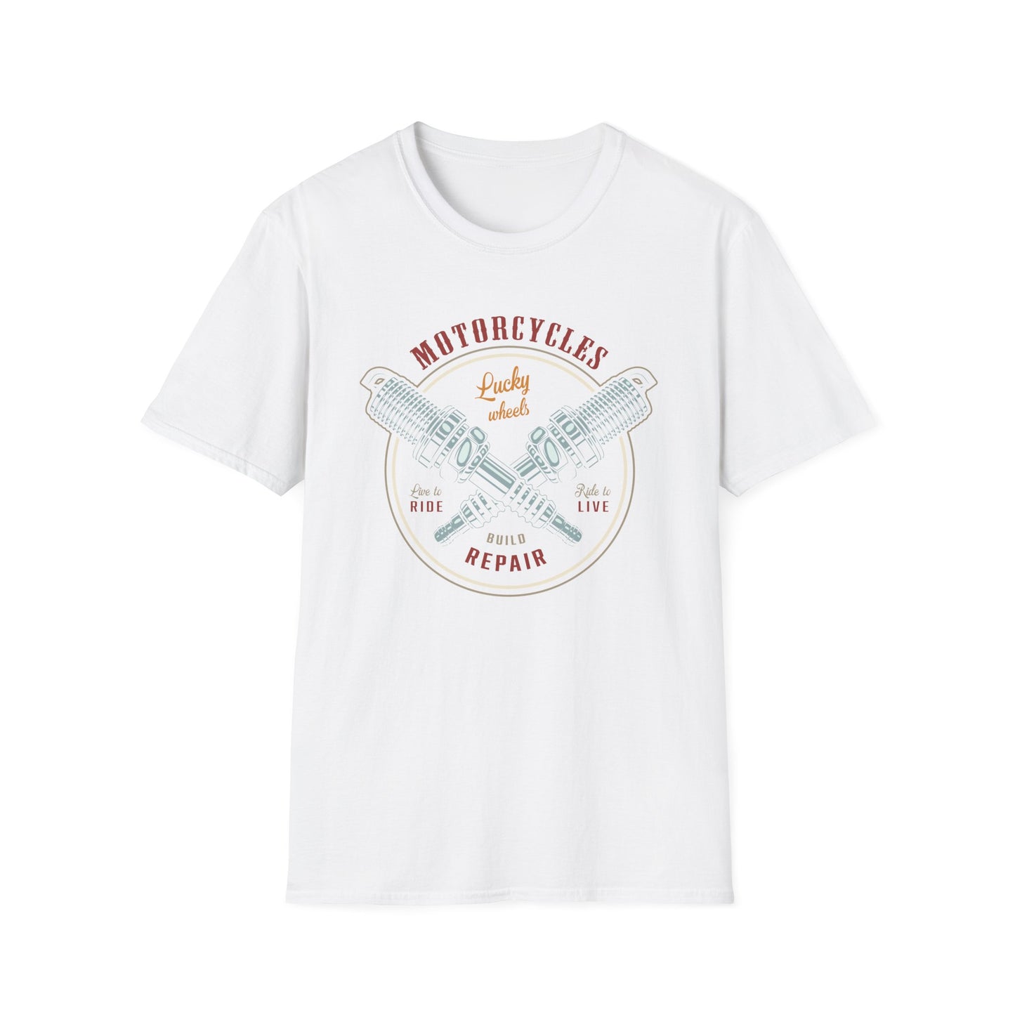 Epic Vintage Motorcycle T-Shirt for Bikers | Live to Ride Spark Plug Mechanic Tee | Bold & Premium Design