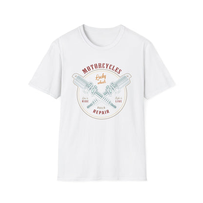Epic Vintage Motorcycle T-Shirt for Bikers | Live to Ride Spark Plug Mechanic Tee | Bold & Premium Design