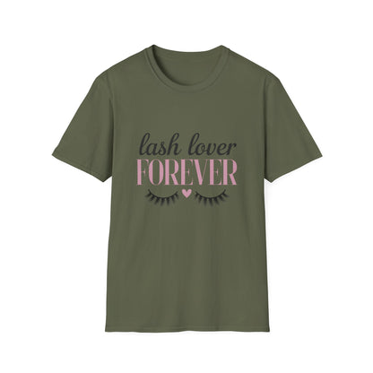Chic Lash Lover FOREVER T-Shirt | Adorable Eyelash & Heart Tee for Beauty Enthusiasts & Makeup Artists