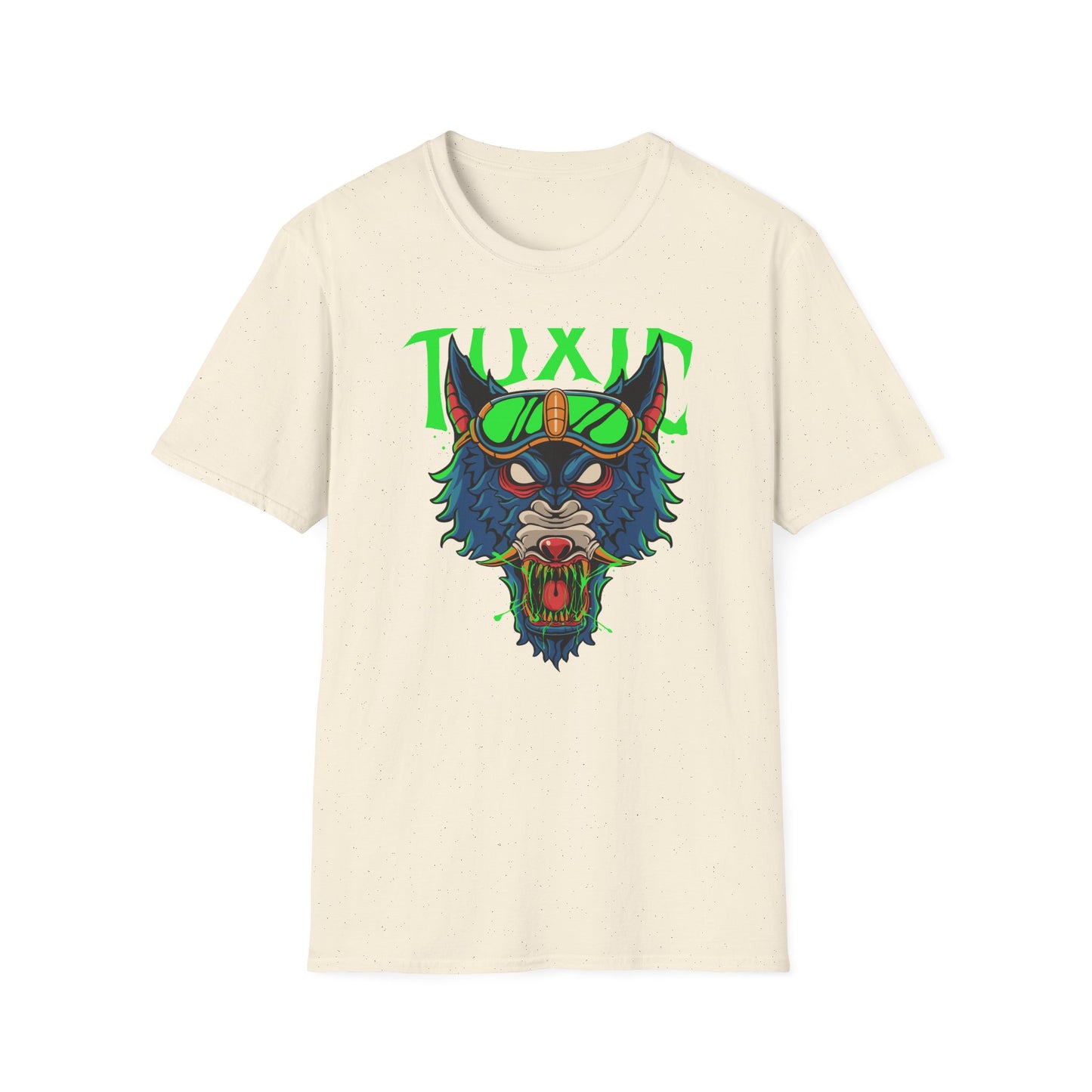 Vicious Toxic Wolf T-Shirt: Electrifying Rave Streetwear Tee with Neon Goggles – Unleash Your Edgy Style!