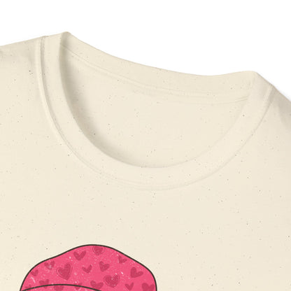 Trendy Groovy Melting Smiley T-Shirt - Empowering 'Love & Treat Yourself' Retro Self-Care Tee for Women