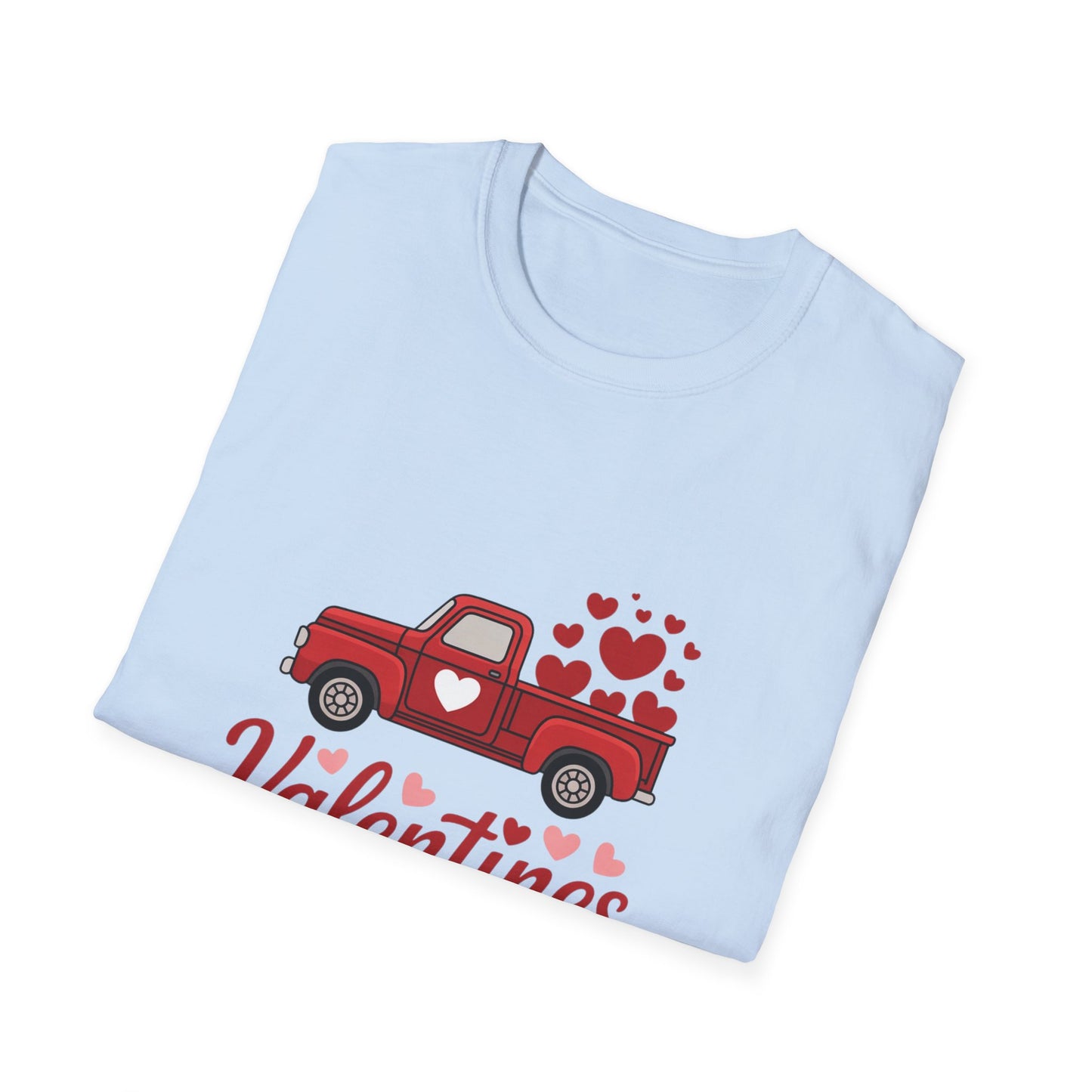 Sweet Valentine's Day Red Truck T-Shirt - Vintage Love Hearts Pickup Tee for Her & Him | Charming Romantic Gift