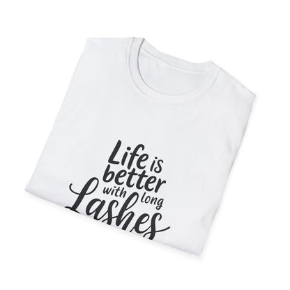 Life's Short, Get Long Lashes T-Shirt - Irresistible Beauty & Lash Tech Gift Tee