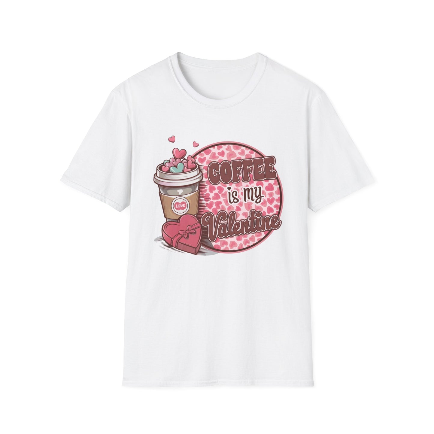Coffee is My Valentine T-Shirt - Cute Heart Coffee Lover Tee | Adorable Valentine's Day Gift for Her | Trendy Love Design