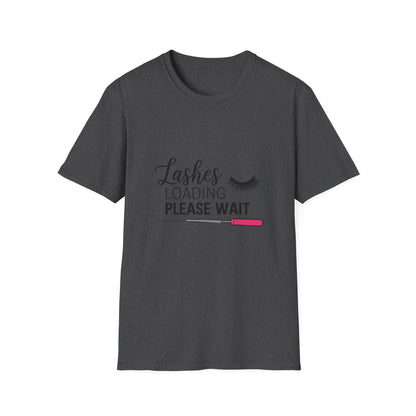 Lashes Loading Funny T-Shirt | Eyelash Lover & Makeup Artist Tee | Trendy Beauty Glam Shirt Gift