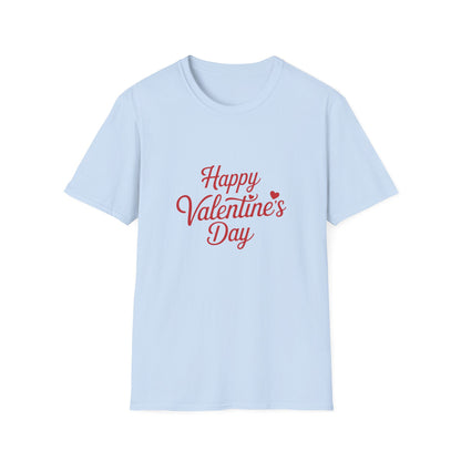 Sweet Happy Valentine's Day T-Shirt | Charming Love Heart Script Design | Perfect Romantic Gift for Couples