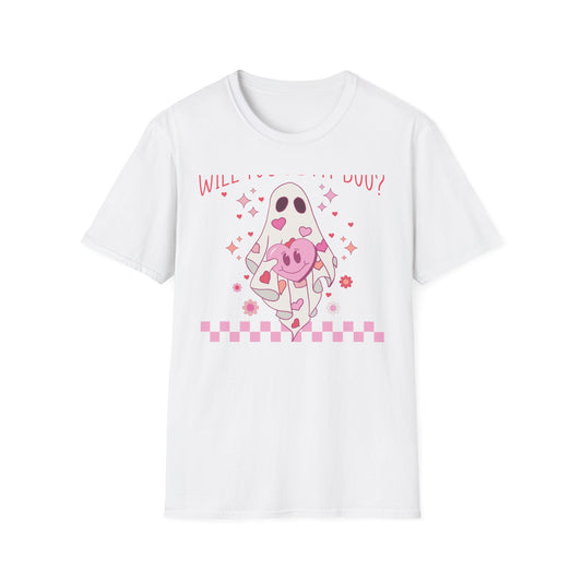 Spooky-Cute 'Will You Be My Boo?' Ghost T-Shirt | Adorable Valentine's Day & Romantic Partner Gift