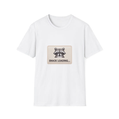 Awesome 'Snack Loading' Raccoon T-Shirt - Funny Animal Humor Tee for Foodies, Gamers & Hungry Souls!