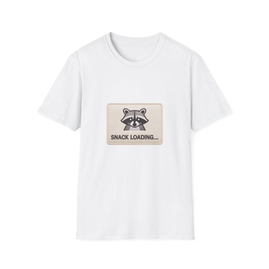 Awesome 'Snack Loading' Raccoon T-Shirt - Funny Animal Humor Tee for Foodies, Gamers & Hungry Souls!