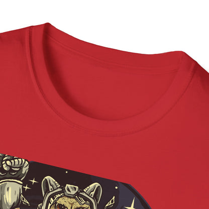 Gravity-Defying Astronaut Cat T-Shirt | Grumpy Space Kitty Tee | Unique Sci-Fi Animal Lover Gift