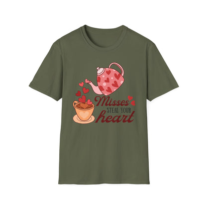 Charming 'Steal Your Heart' Teapot T-Shirt | Adorable Valentine's Day Love & Tea Lover Gift | Sweet Romantic Tee