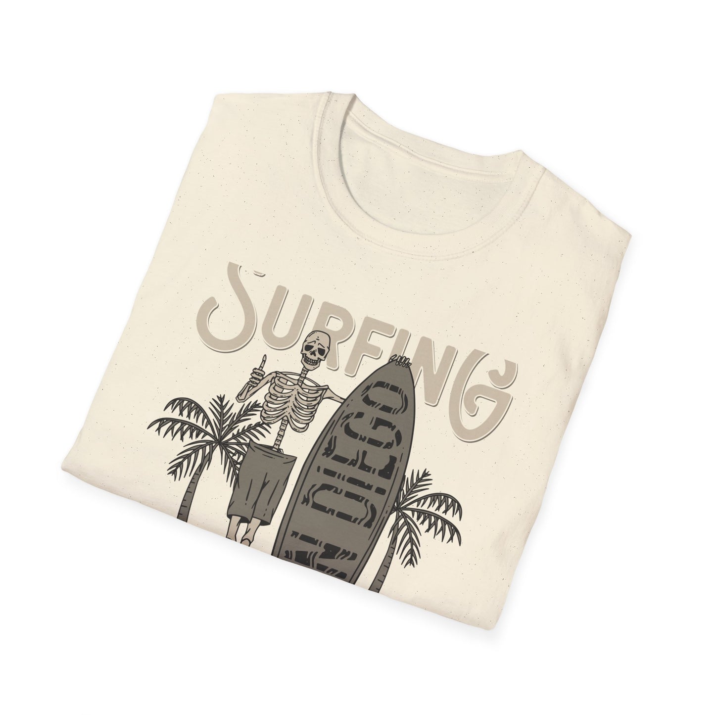 Awesome California Surfing Paradise Skeleton T-Shirt - Vintage Beach Surfer Skull Tee | Epic Summer Vibes