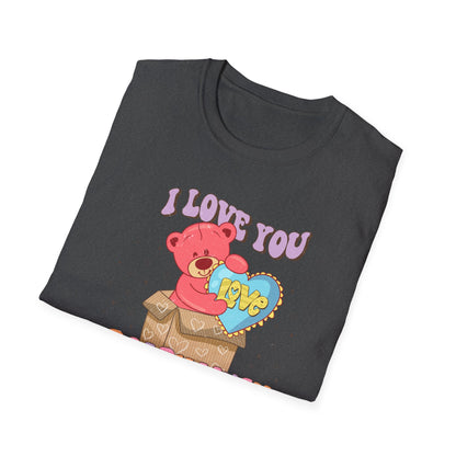 Expressive 'I Love You Beary Much' Teddy Bear T-Shirt - Adorable Love Heart Pun Tee - Sweet Valentine's Day & Anniversary Gift