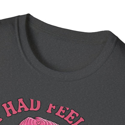 Sassy Skull Feelings T-Shirt - Trendy Pink Beanie & Heart Glasses Milkshake Tee | Funny Anti-Valentine's Edgy Humor Gift