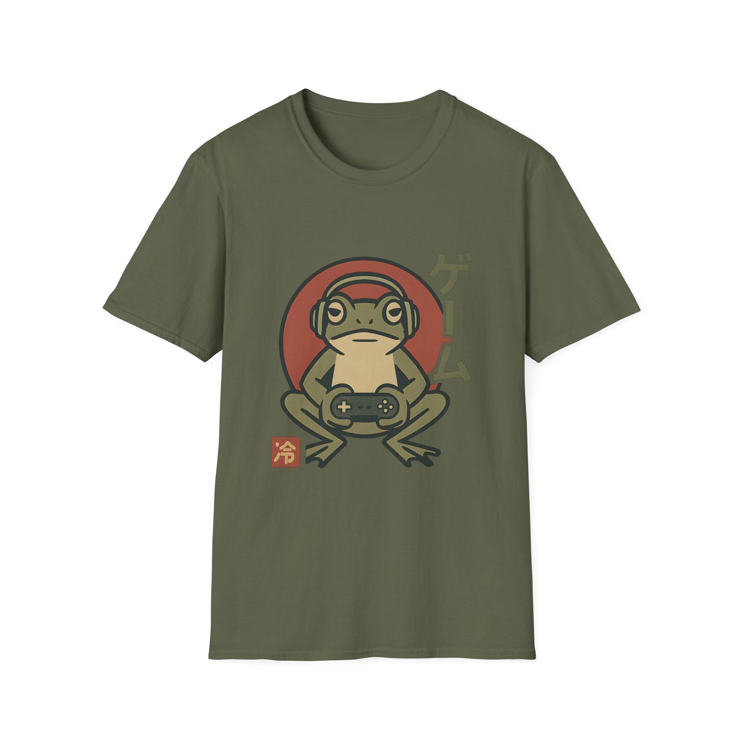 Japanese Style Gamer Frog Graphic T-Shirt