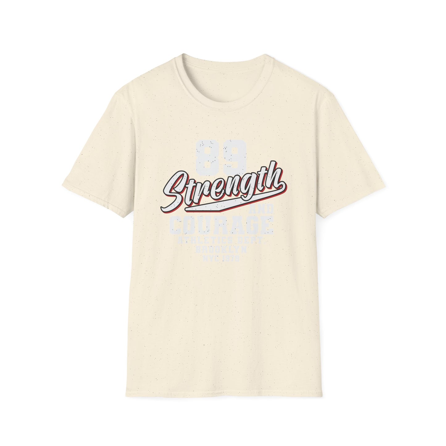 Inspiring Strength & Courage T-Shirt | Vintage 89 Brooklyn NYC Athletics Dept. Tee | Bold Gym & Sportswear Gift
