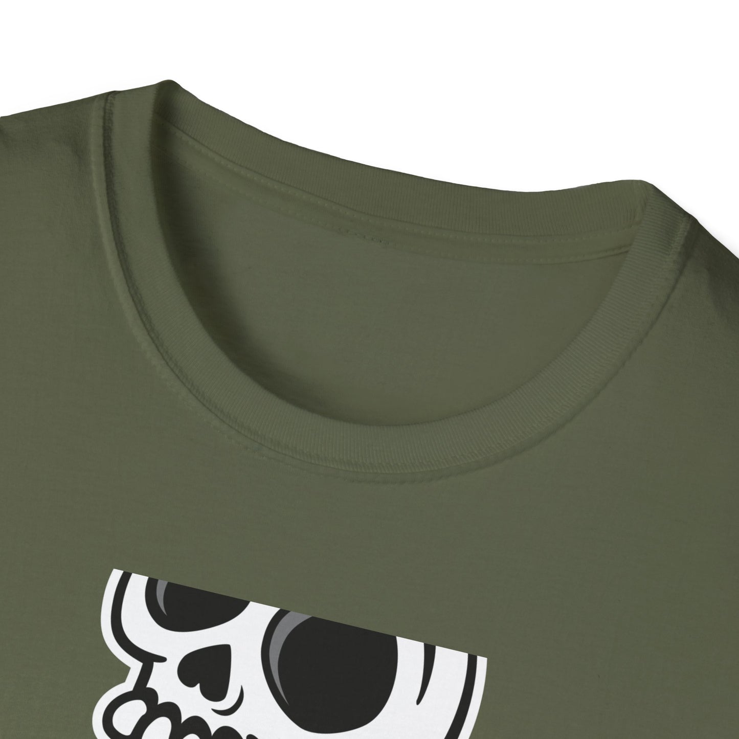 Spooky Sweet Skull Ice Cream Cone T-Shirt - Edgy Monster Dessert Tee for Goth & Punk Fans | Unique & Cool
