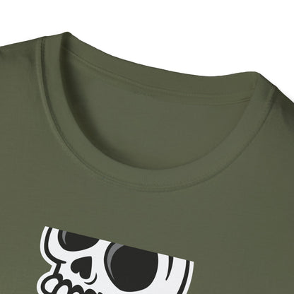 Spooky Sweet Skull Ice Cream Cone T-Shirt - Edgy Monster Dessert Tee for Goth & Punk Fans | Unique & Cool
