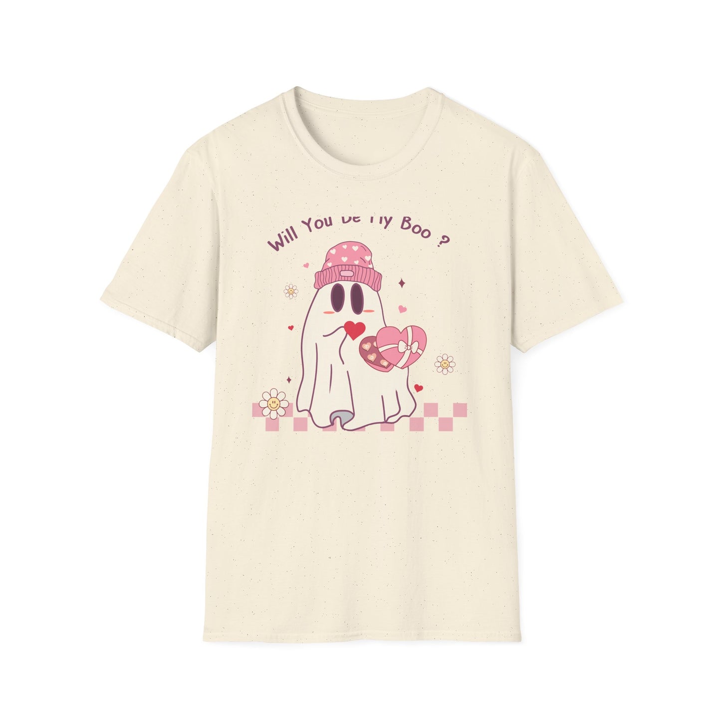 Adorable 'Will You Be My Boo' Ghost T-Shirt - Sweet Valentine's Day Proposal Tee - Cute Romantic Gift Apparel