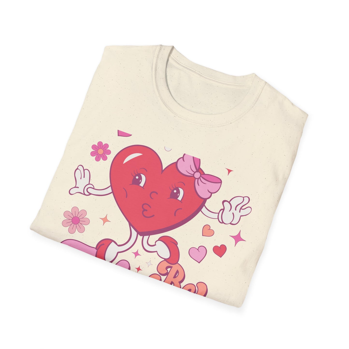 Adorable Retro "Be Mine" Cartoon Heart T-Shirt | Groovy Valentine's Day Gift for Her | Cute Love Graphic Tee