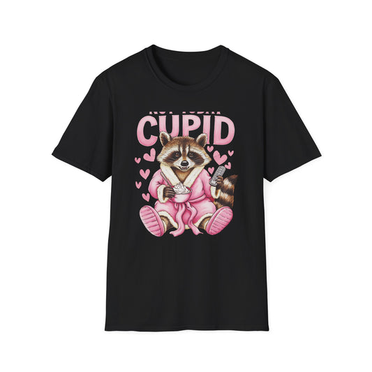 Adorable Raccoon 'Not Today Cupid' T-Shirt - Hilarious Anti-Valentine's Self-Care Cozy Tee