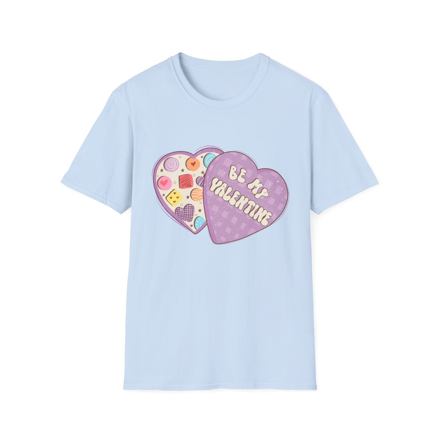 Sweet Retro Vintage 'Be My Valentine' Candy Heart Box T-Shirt | Adorable Valentine's Day Gift Tee