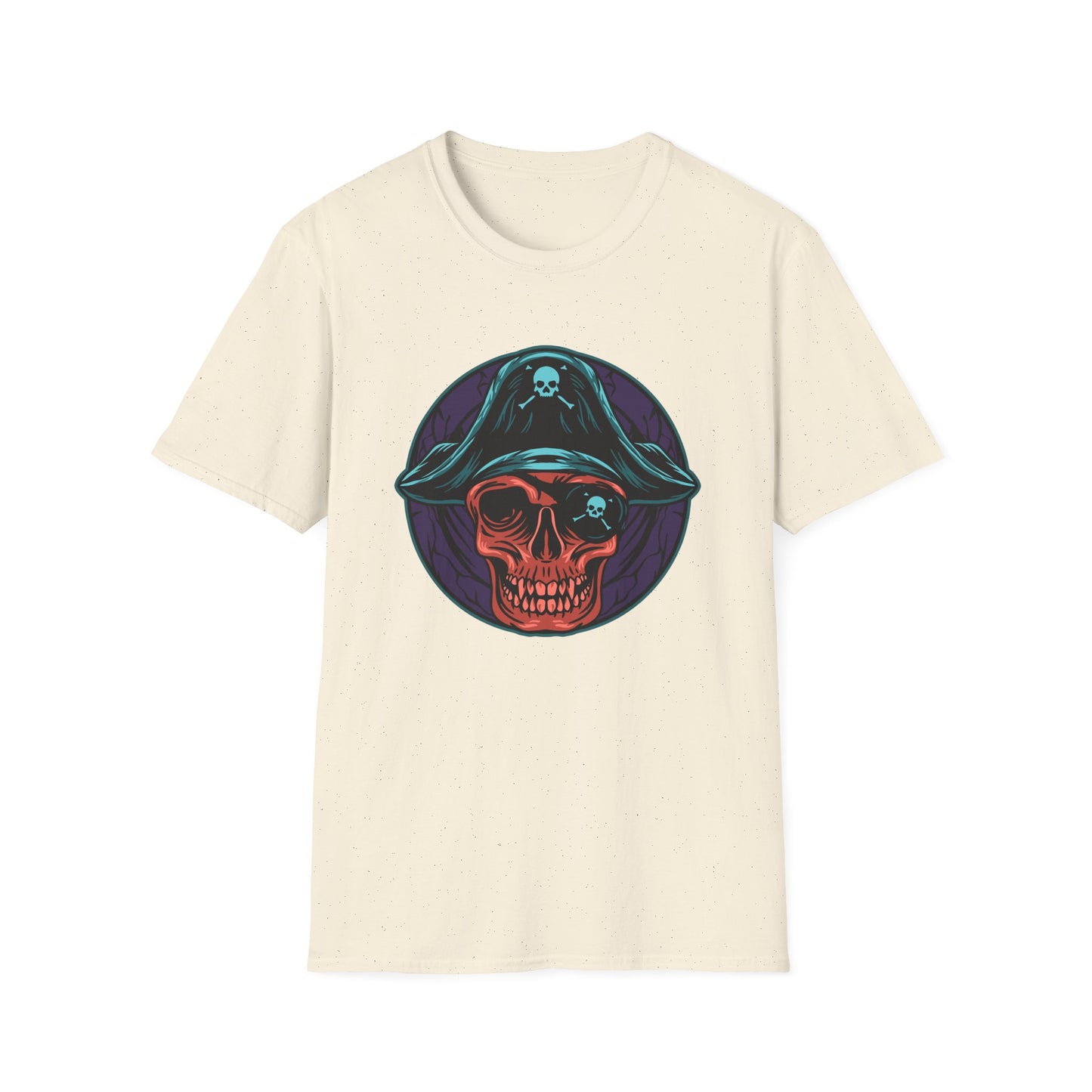 Epic Pirate Skull T-Shirt | Bold Tricorn Hat & Eye Patch Graphic Tee | Unique Adventure Apparel for Pirate Fans