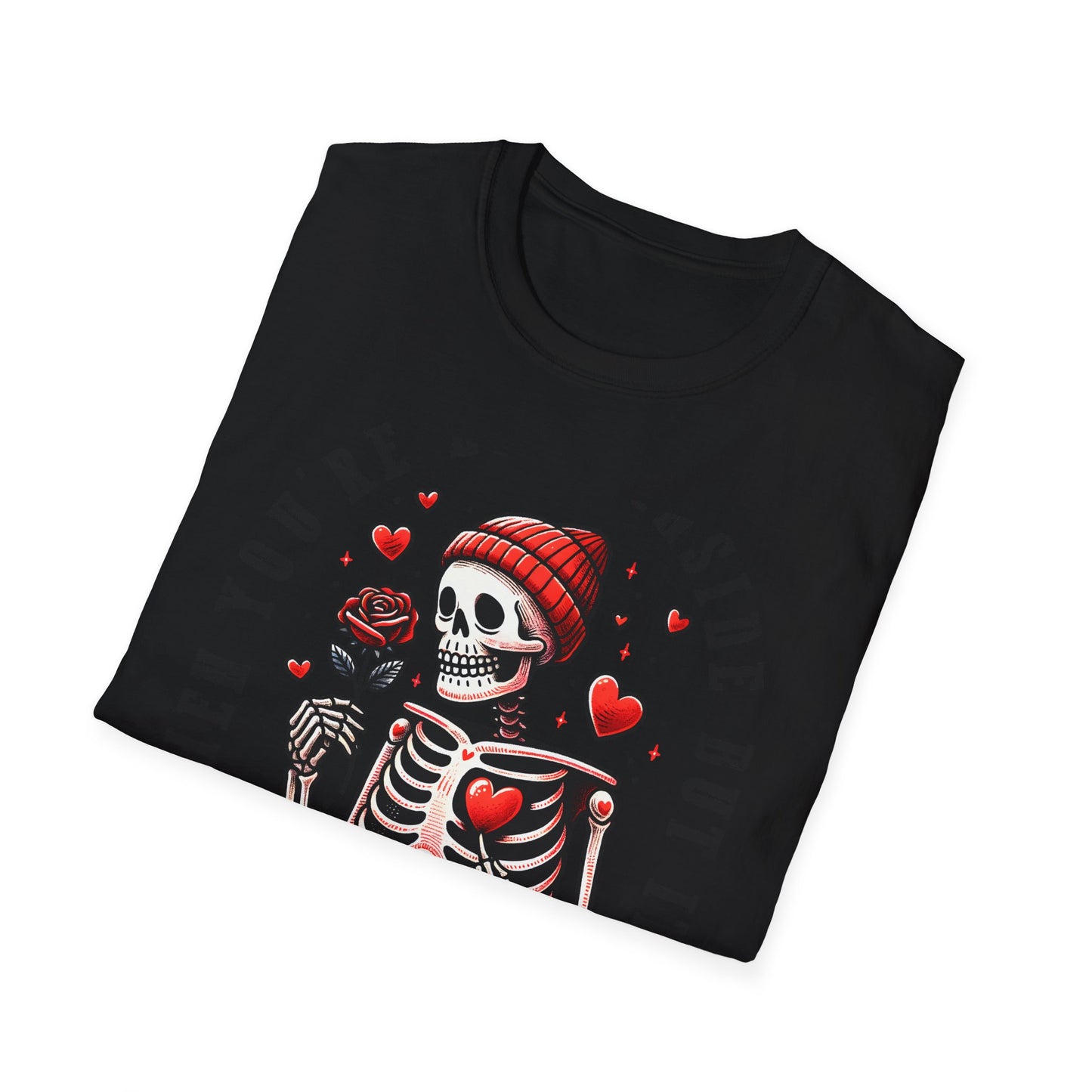 Awesome 'Dead Inside' Skeleton Valentine's T-Shirt | Unique Sarcastic Anti-Love Tee Gift for Emo & Goth Souls