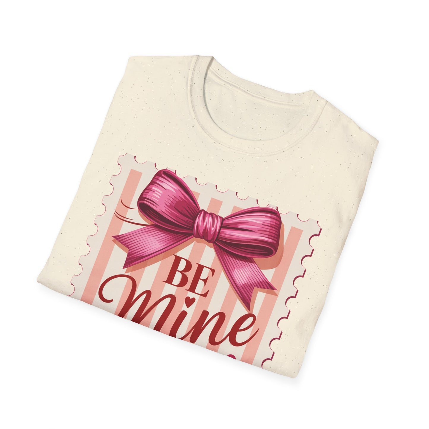 Charming Be Mine Valentine T-Shirt | Pink Bow & Hearts Design | Sweet Love Gift | Express Your Affection!