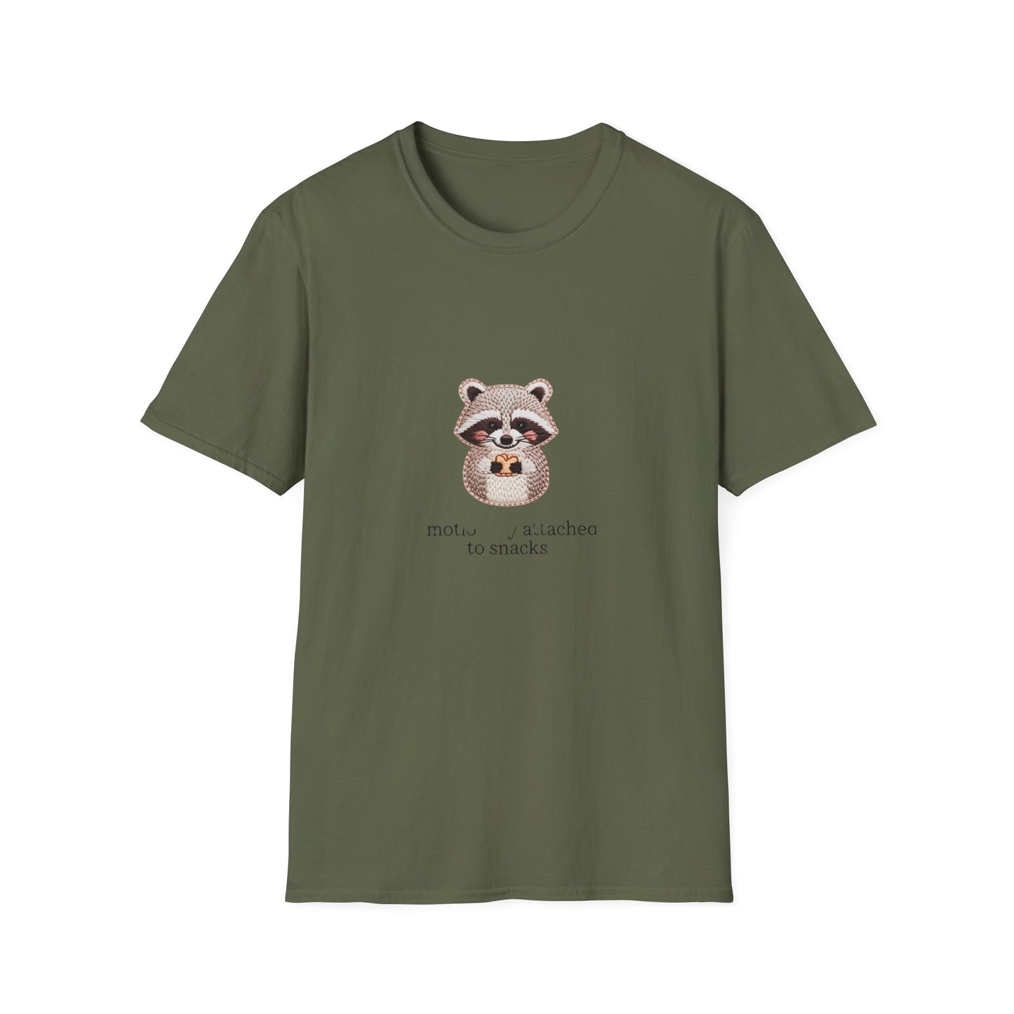 Adorable 'Emotionally Attached to Snacks' Raccoon T-Shirt - Hilarious Foodie & Animal Lover Tee - Unique Gift!