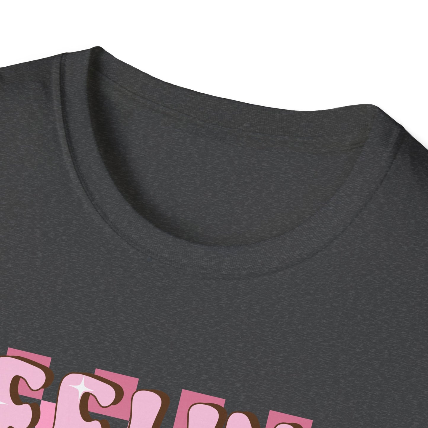 Feeling Lucky Groovy T-Shirt | Pink Heart Dice Retro Aesthetic Tee | Trendy Y2K Cute Sparkling Top for Women & Teens