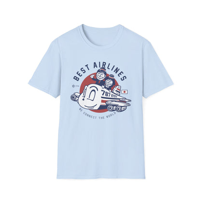 Retro Best Airlines Japan Travel T-Shirt - Awesome Vintage 787 Kyoto Pilot & Crew Graphic Tee