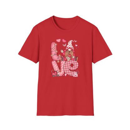 Charming Valentine's Gnome LOVE T-Shirt | Cute Hearts & Romantic Holiday Tee for Couples & Sweethearts