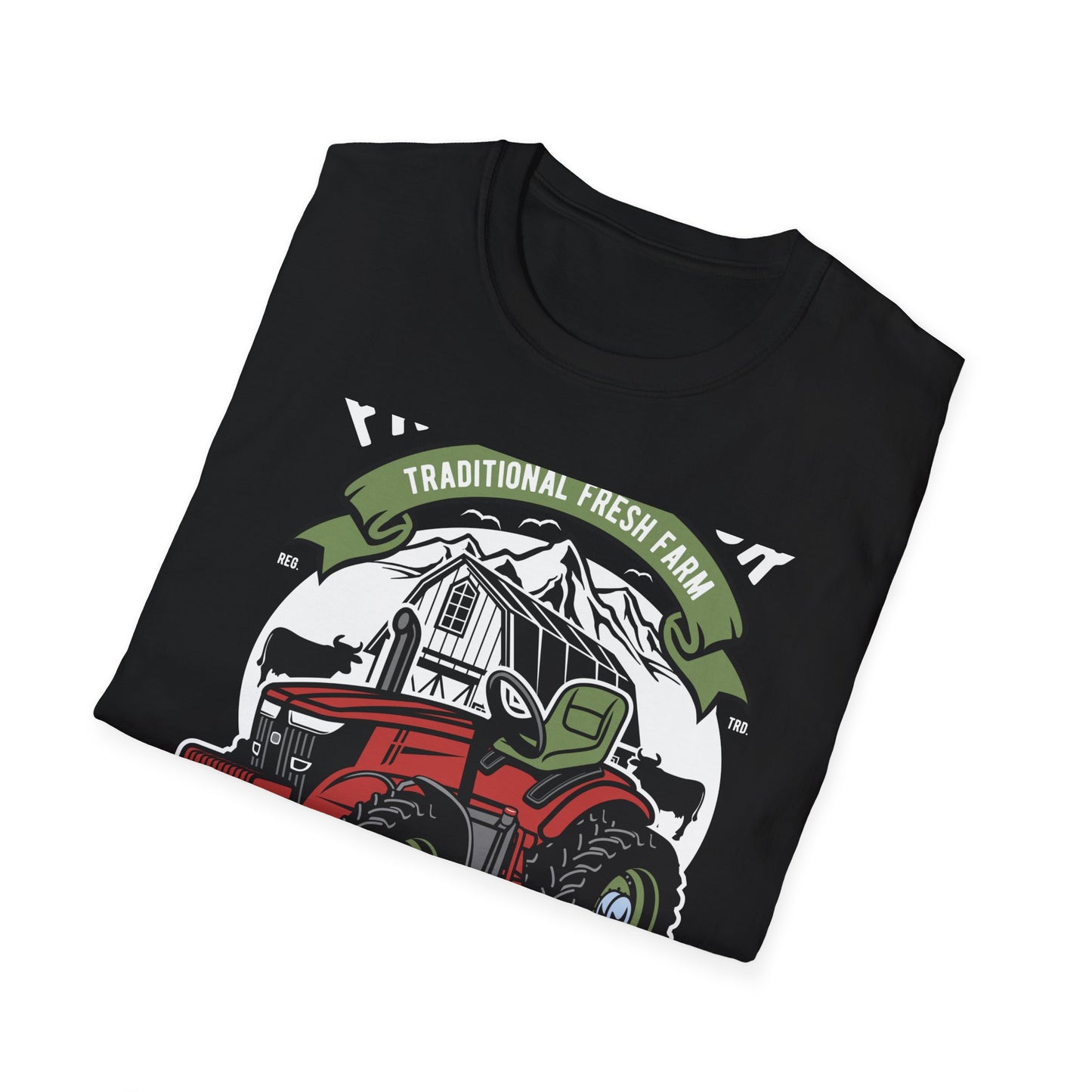 Classic Red Tractor Farm T-Shirt | Traditional Fresh Agriculture Tee | Premium Country Life & Farmer Gift