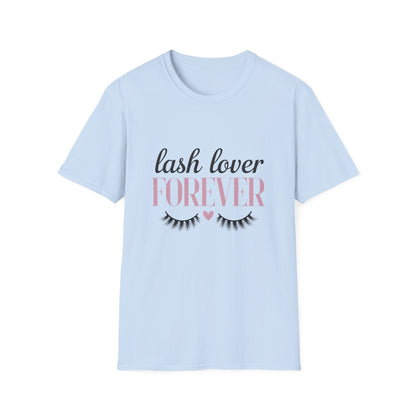 Chic Lash Lover FOREVER T-Shirt | Adorable Eyelash & Heart Tee for Beauty Enthusiasts & Makeup Artists