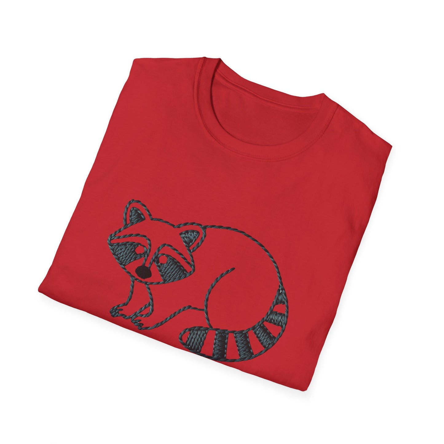 Cute Raccoon 'Snack Goals' T-Shirt | Adorable Embroidered Look Foodie Tee | Funny Animal Lover Gift