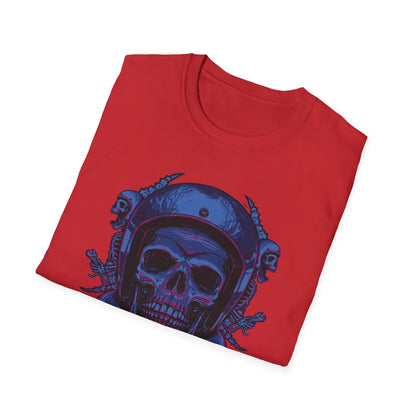 Epic Biker Skull T-Shirt | Mechanic Engine Design | Vintage Motorcycle Hot Rod Graphic Tee | Rebel Rider Gift