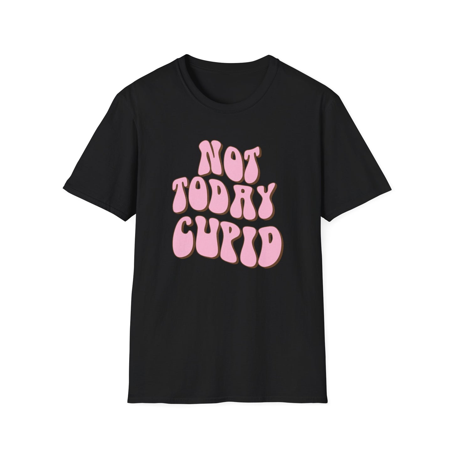 Sassy "NOT TODAY CUPID" Groovy T-Shirt | Retro Anti-Valentine's Day Tee | Fun Single Awareness Apparel