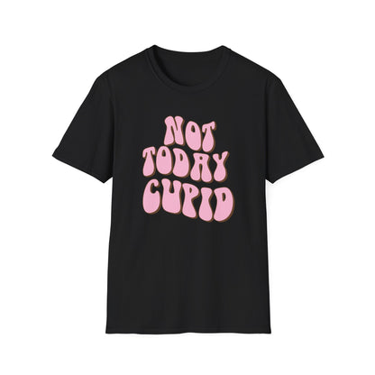 Sassy "NOT TODAY CUPID" Groovy T-Shirt | Retro Anti-Valentine's Day Tee | Fun Single Awareness Apparel