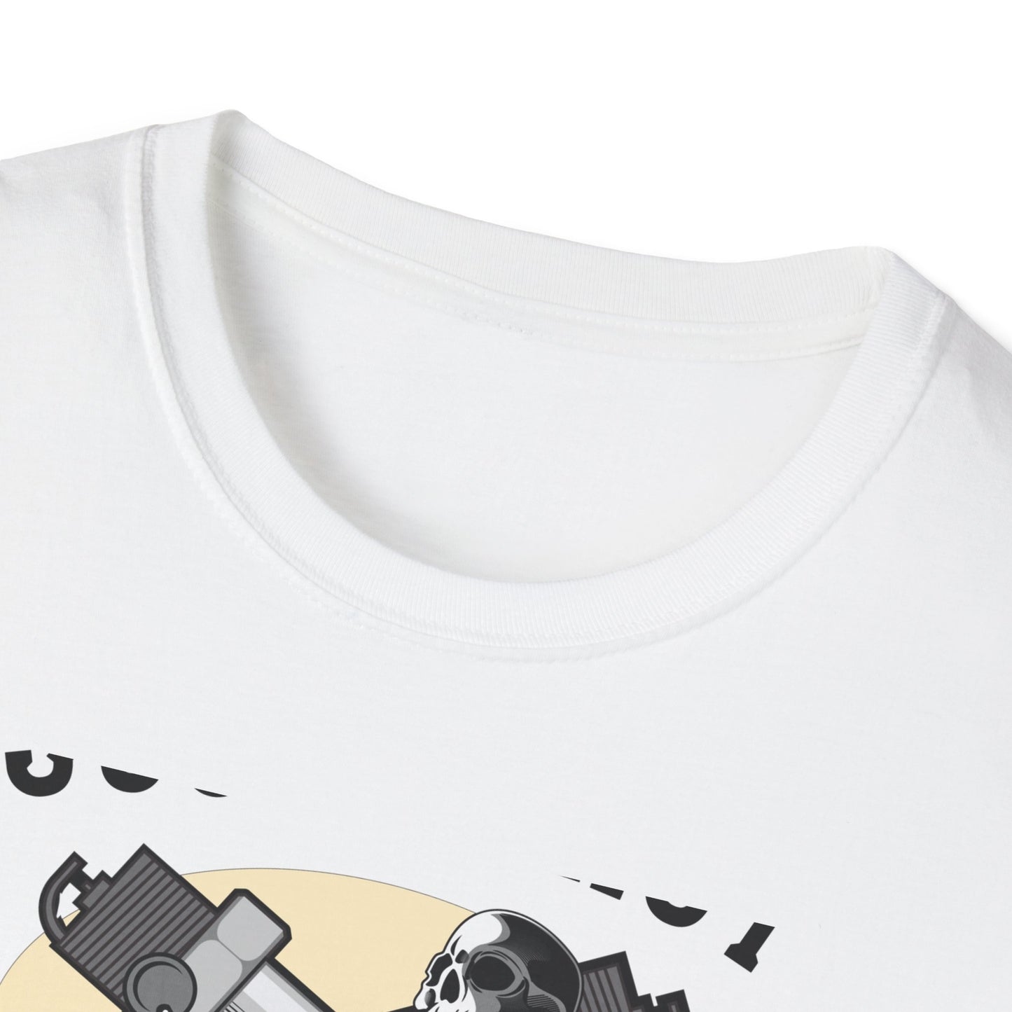 Bold Skull Scooterist T-Shirt | Vintage Biker Rider Tee for Men | Authentic Retro Old School Scooter & Crossbones Design