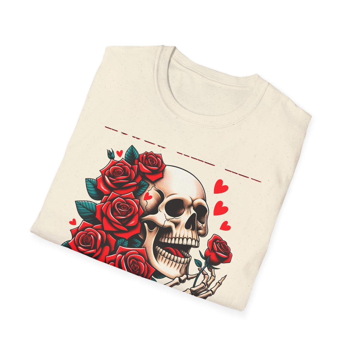 Epic 'Roses Are Red Inside I'm Dead' T-Shirt | Edgy Skull & Rose Gothic Tee | Dark Humor Statement Apparel