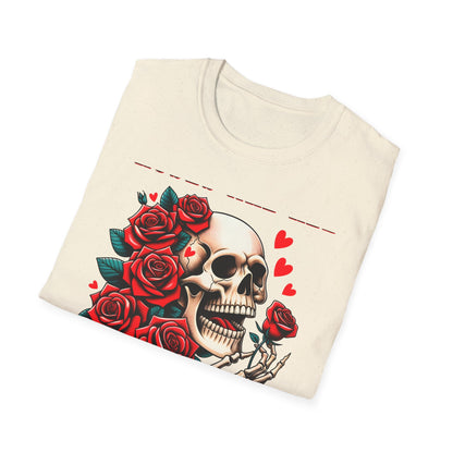 Epic 'Roses Are Red Inside I'm Dead' T-Shirt | Edgy Skull & Rose Gothic Tee | Dark Humor Statement Apparel