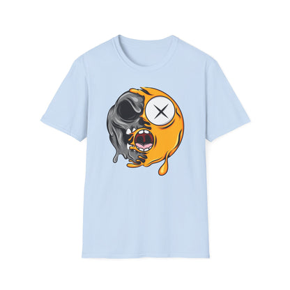 Melting Skull Emoji T-Shirt | Bold Expressive Scream Graphic Tee | Unique Edgy Streetwear Top